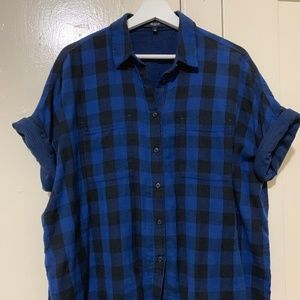 Blue/Black Buffalo Plaid Madewell Courier Shirt